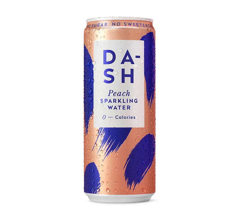 Dash Peaches Infused Sparkling Water Can 330ml