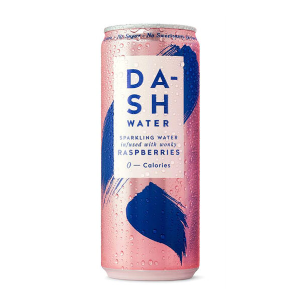 Dash Raspberries Infused Sparkling Water Can 330ml