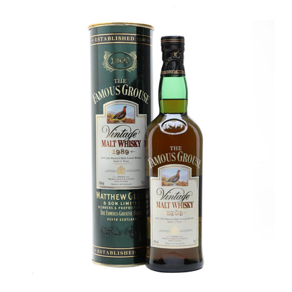 Famous Grouse Vintage 1989 12 Year Old Blended Malt Scotch Whisky 70cl 700ml