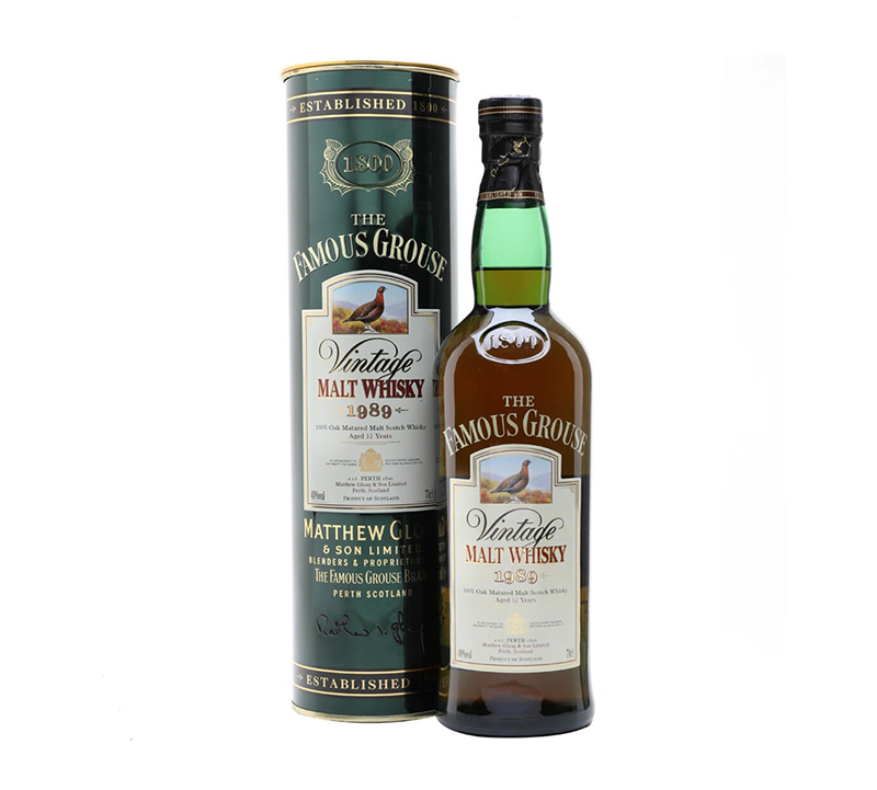 Famous Grouse Vintage 1989 12 Year Old Blended Malt Scotch Whisky 70cl 700ml