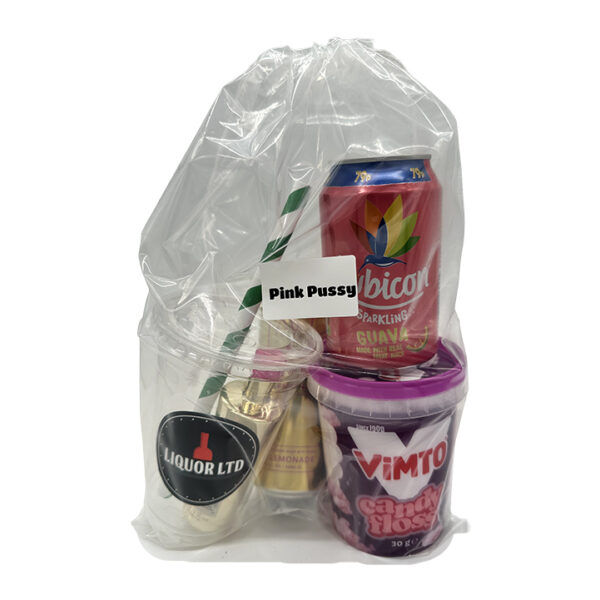 Pink Pussy DIY Cocktail Bag – AU Vodka Pink Lemonade, Cherryade, Vimto Candy Floss & Guava