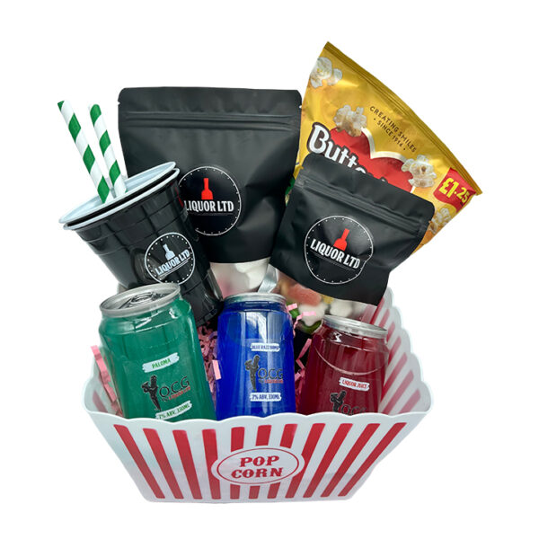 Netflix & Chill Valentine’s Box Hamper - Popcorn, Sweets, & Drinks