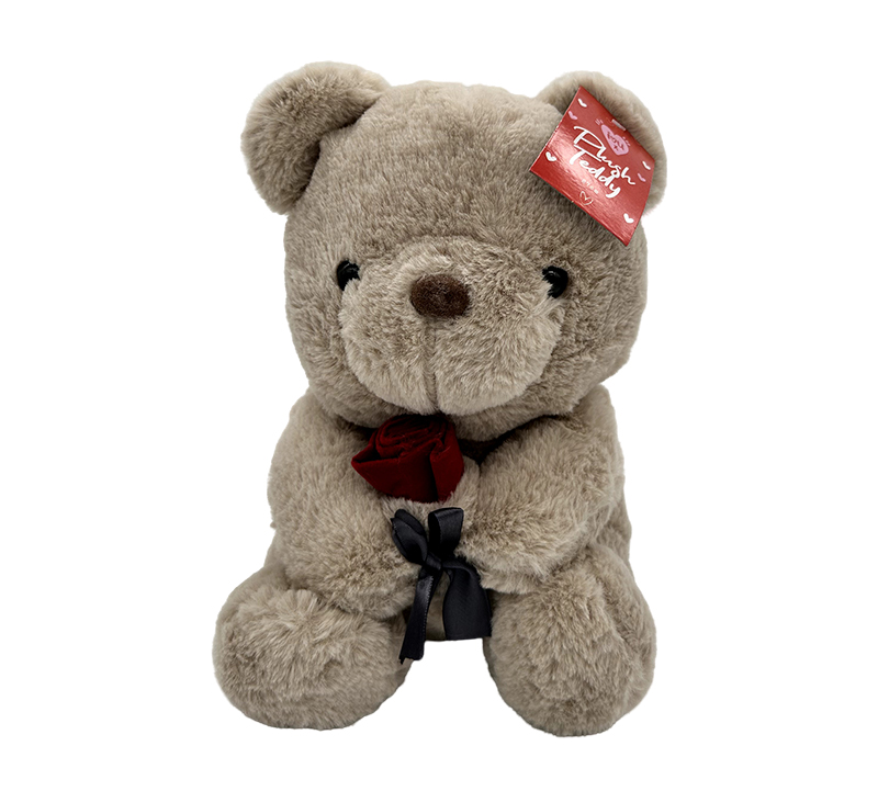 27cm Cream Teddy Bear Holding a Rose - Romantic Plush Gift for Valentine’s & Special Occasions 27cm Cream Teddy Bear Holding a Rose - Romantic Plush Gift for Valentine’s & Special Occasions