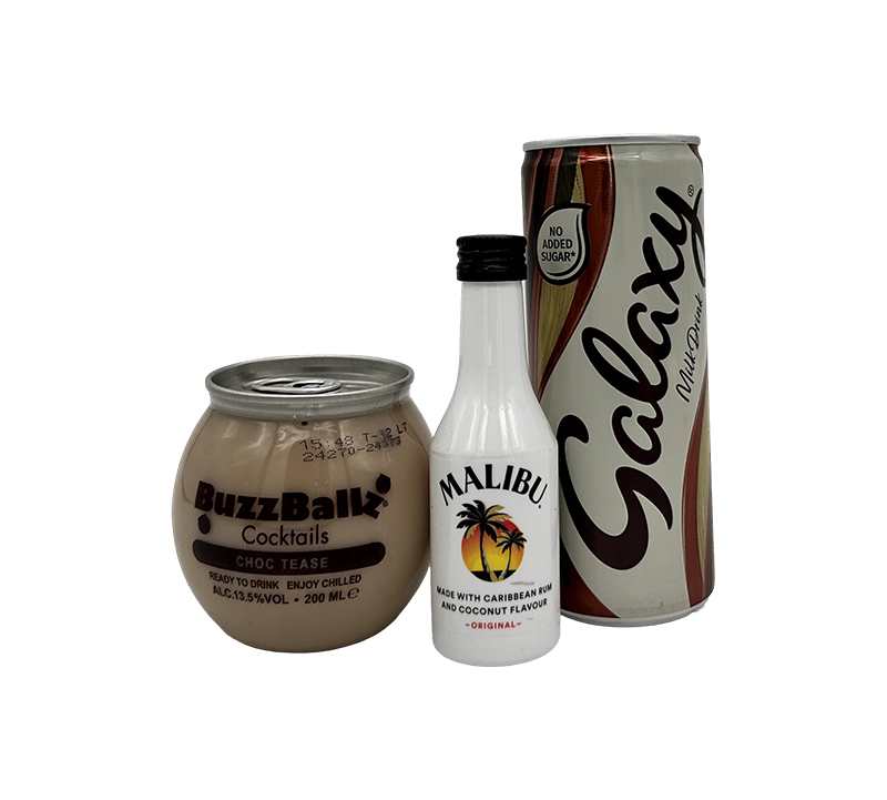 Bounty Killer DIY Cocktail Bag - Chocolate Tease, Malibu & Galaxy Chocolate Milk Items