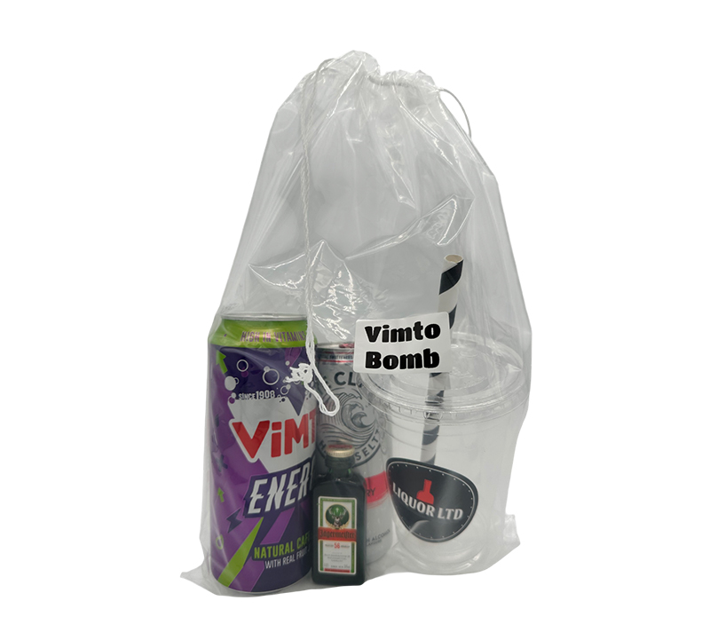 Vimto Bomb DIY Cocktail Bag - Jager, Vimto Energy & Raspberry Seltzer