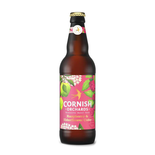 Cornish Orchards Raspberry & Elderflower Cider 500ml