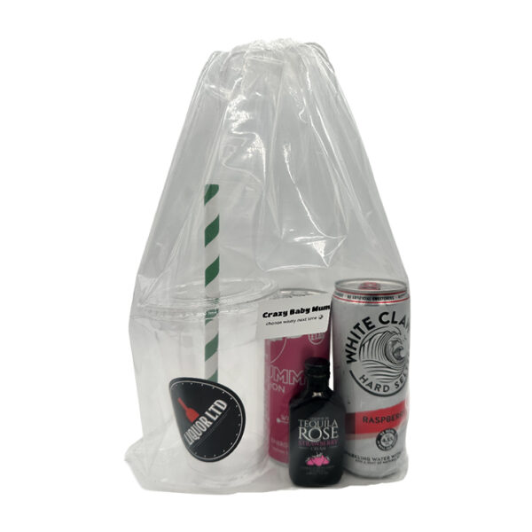 Crazy Baby Mum DIY Cocktail Bag - Tequila Rose, White Claw & White Peach Red Bull Liquor Ltd