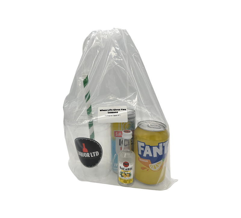 When Life Gives You Lemons DIY Cocktail Bag - Bacardi Limon, Smirnoff Ice & Fanta Lemon
