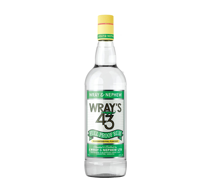 Wray's 43 White Full proof Jamaica Rum 70cl 700ml