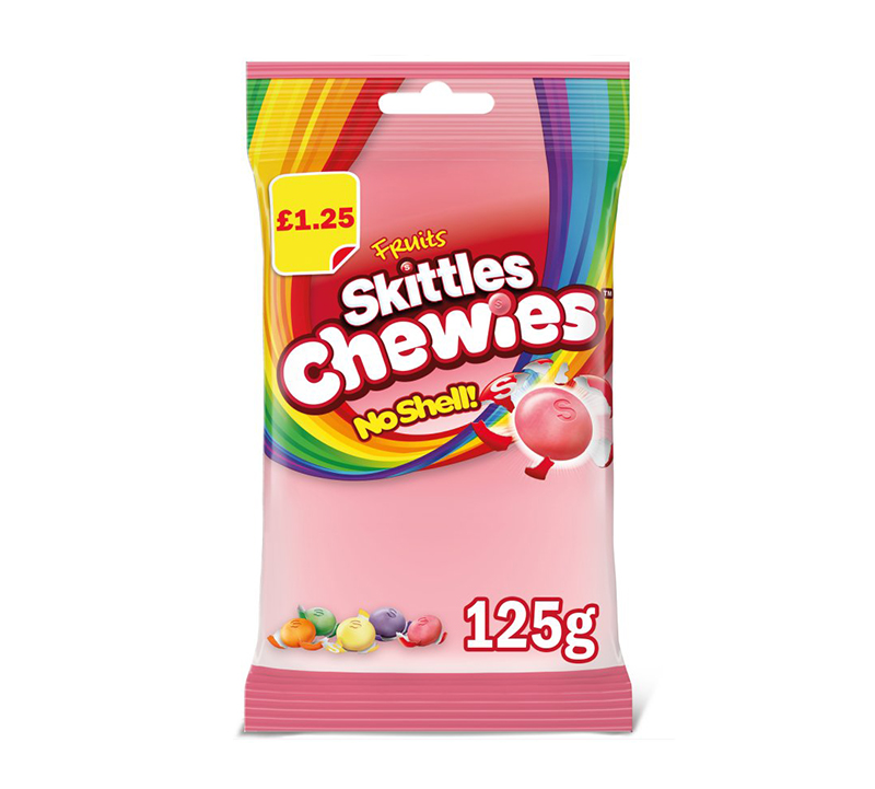 Skittles Chewies Vegan Sweets Fruit Flavoured Treat Bag PM 125g