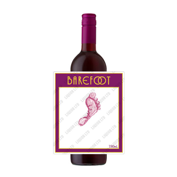 Personalised Barefoot Jammy Red Wine 75cl Bottle with Custom Label 1