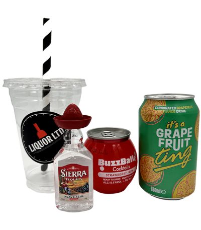 Backshots DIY Cocktail Bag - Tequila, BuzzBallz & Grapefruit Ting Items