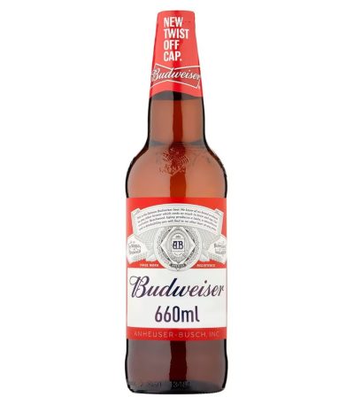 Budweiser Lager Beer 660ml Single Bottle