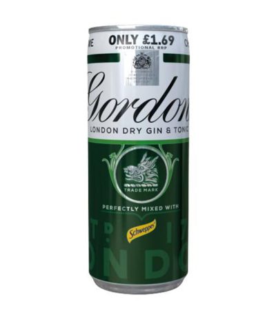 Gordon's London Dry Gin & Tonic With Schweppes RTD PM 250ml