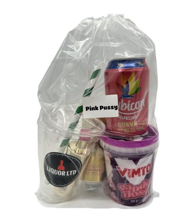 Pink Pussy DIY Cocktail Bag – AU Vodka Pink Lemonade, Cherryade, Vimto Candy Floss & Guava