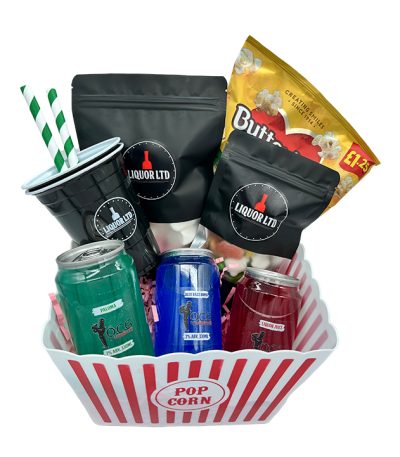 Netflix & Chill Valentine’s Box Hamper - Popcorn, Sweets, & Drinks