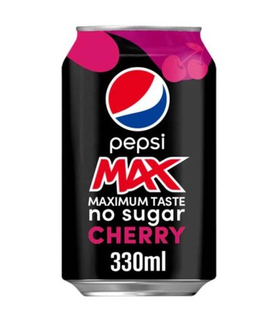 Pepsi Max Cherry No Sugar Cola Can 300ml