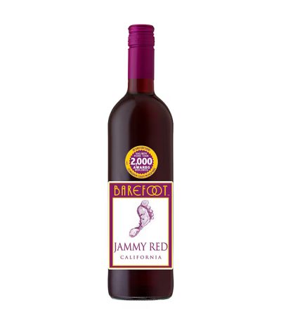 Personalised Barefoot Jammy Red Wine 75cl Bottle with Custom Label 2