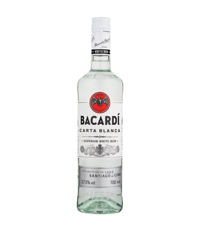 Personalized Bacardi Carta Blanca Rum Bottle With Custom Label 70cl 700ml