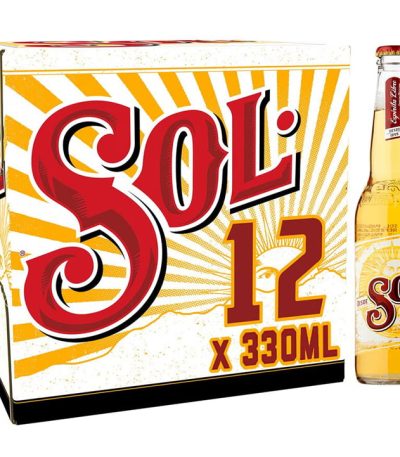 Sol Original Lager Beer Bottles 12x330ml