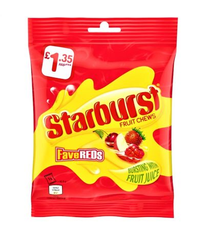 Starburst Fruit Chews FaveReds Share Bag 127g