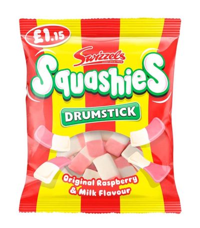 Swizzels Squashies Drumstick Original Raspberry & Milk Flavour 120g